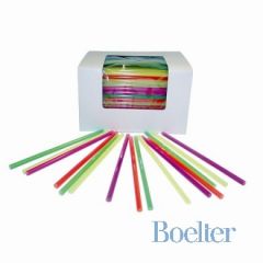 Cell-O-Core 8BPNA6/400 8" Fat Unwrapped Straws, Assorted Neon