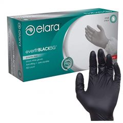 Elara FNE501BK Black Nitrile Gloves 5g, Small