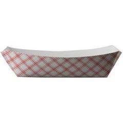 Kari-Out 8703 Specialty Red Plaid Food Tray #300 (3 LB)