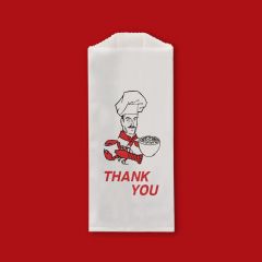 Fischer Paper Products 903 'Thank You' Doggie Bag, White
