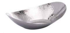 TriMark 922342 Arcata 9-3/4"x6-1/4" Hammered Stainless Steel Oval Bowl