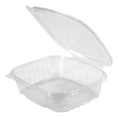 Genpak AD24 Hinged Deli Container, APET, 24 oz, Clear