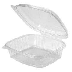 Genpak AD24F 24oz Plastic Hinged Takeout Container