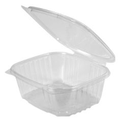 Genpak AD32 Hinged Deli Container, APET, 32 oz, Clear