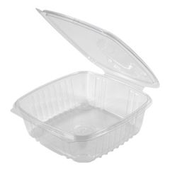 Genpak AD48 48oz Plastic Hinged Takeout Container