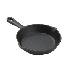 American Metalcraft CIS61, Cast Iron Fry Pan with Handle, 6"