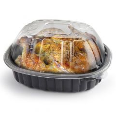 Anchor Packaging 4110600 Nature's Best Disposable Roaster Container w/Lid - 9.44" x 7.51" x 4.5"