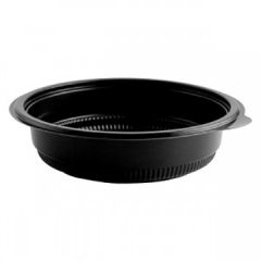 Anchor Packaging 4607224 Incredi-Bowl 24 oz Disposable Black Plastic Bowl - 7"