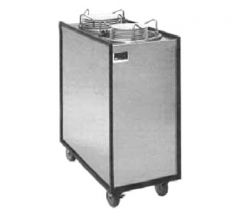APW Wyott Enclosed Mobile Lowerator Dish Dispenser, 3 Tubes, (2) 3 1/2"-9 1/8", (1) 9 1/4"-12" Plates