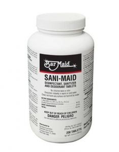 Bar Maid DIS-207 Sani-Maid Quat Sanitizer Tablets, 13.4oz Jar