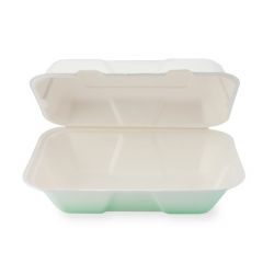StalkMarket BCS06 Compostable 9"x6" Hinged Hoagie Container