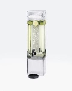 Cal-Mil 3 Gallon Glass Beverage Dispenser w/ Black Metal Base