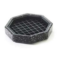 Cal-Mil 310-6-31 6" Octagon Black Ice Stone Drip Tray