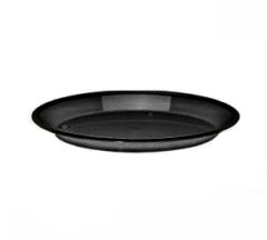 Cal-Mil Turn N Serve 10x1 Black Acrylic Round Shallow Tray