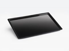 Cal-Mil 325-13-13 13x18x1 Black Acrylic Shallow Display Tray