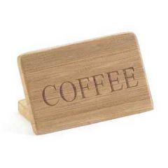 Cal-Mil "Coffee" Bamboo Finish Beverage Sign