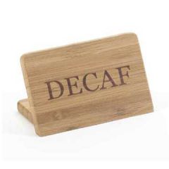 Cal-Mil "Decaf" Bamboo Finish Beverage Sign,