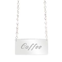 Cal-Mil "Coffee" Silver Hanging Urn Sign