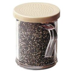Cambro 96SKRD135 10 oz Clear Shaker w/Salt & Pepper Lid