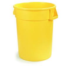 Carlisle 34102004 Bronco 20 Gallon Waster Container - Yellow Round