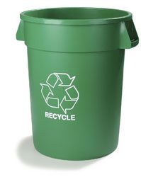 Carlisle 341032REC09 Bronco 32 Gal Green Recycle/Waste Container
