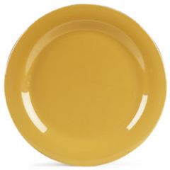 Carlisle 4300222 Durus 10 1/2" Honey Yellow Narrow Rim Dinner Plate