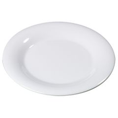 Carlisle 4301002 Durus 10 1/2" White Melamine Wide Rim Dinner Plate