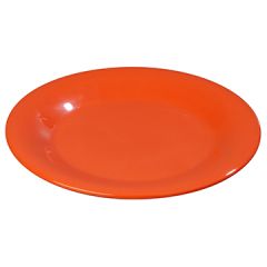 Carlisle 4301052 Durus 10 1/2" Sunset Orange Wide Rim Dinner Plate