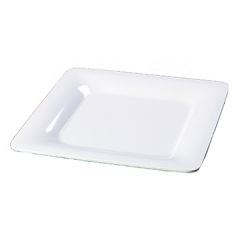 Carlisle 4440002 Palette Designer Displayware 12" White Square Wide Rim Plate