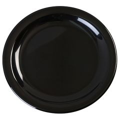 Carlisle KL20403 Kingline 6 1/2" Black Melamine Narrow Rim Pie Plate