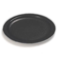 Carlisle PCD20903 9" Black Polycarbonate Narrow Rim Plate