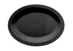 Carlisle PCD41203 12x9" Black Polycarbonate Oval Platter