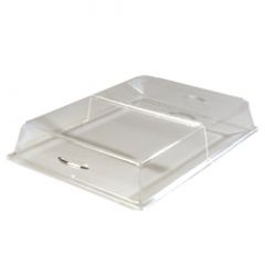 Carlisle SC2607 26"x18"x4" Clear Acrylic Hinged Pastry Tray Cover