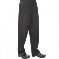 Chef Works NBBP000S Men's Basic Baggy Black Chef Pants - Small