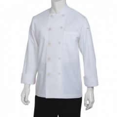Chef Works WCCWWHTS Le Mans Basic White Chef Coat - Small