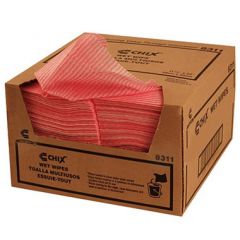 Chicopee 8311 Chix 11-1/2" x 24" Light Duty Pink Wet Wipes