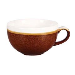 Churchill MOBRCB201, Monochrome Cappuccino Cup, 8oz, Cinnamon Brown