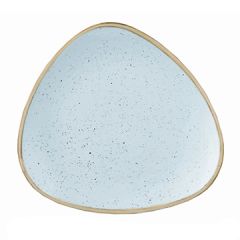 Churchill SDESTR101 Stonecast 10-1/2" Triangular Plate - Duck Egg Blue