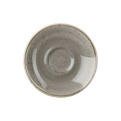 Churchill SPGSESS 1 Stonecast 4-1/2" Saucer - Peppercorn Grey