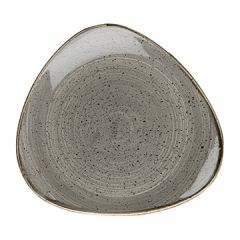 Churchill SPGSTR121 Stonecast 12-1/4" Triangular Plate - Peppercorn Grey