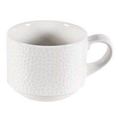 Churchill WHISISC81 Isla 8 oz White Stackable Cup w/Handle