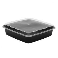 Cube Packaging CR-1047L-V Vented Plastic Lid for 48oz Square Container