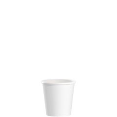 Solo 374W-2050 4 oz. White Singled Sided Poly Paper Hot Cup