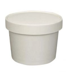 Prime Source 75000397 12oz Paper Food Container w/ Vented Lid, White