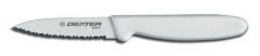 Dexter Russell P94846 (31612) Basics 3-1/8" White Scalloped Tapered Paring Knife