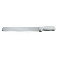 Dexter Russell S140-12SCR-PCP Sani-Safe (13463R) 12" Scalloped Edge Roast Slicer w/Red Handle