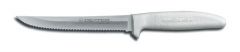 Dexter Russell S156SCR-PCP Sani-Safe (13303P) 6" Scalloped Edge Utility Slicer w/Red Handle