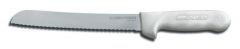 Dexter Russell S162-8SCR-PCP Sani-Safe (13313R) 8" Scalloped Edge Utility Slicer w/Red Handle