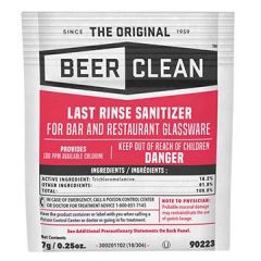 Diversey 90223 Beer Clean Last Rinse Sanitizer - 100 x 1/4oz packets