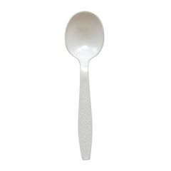 Empress E173004 Gala Xtra HW White Plastic Soup Spoon - 10/100